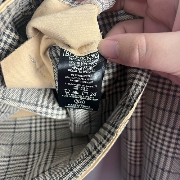 Women's Blank NYC Plaid Houndstooth Zip Front Moto Jacket Size Xs Revolve - Picture 3 of 7